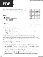 Espaço Métrico – Wikipédia, A Enciclopédia Livre