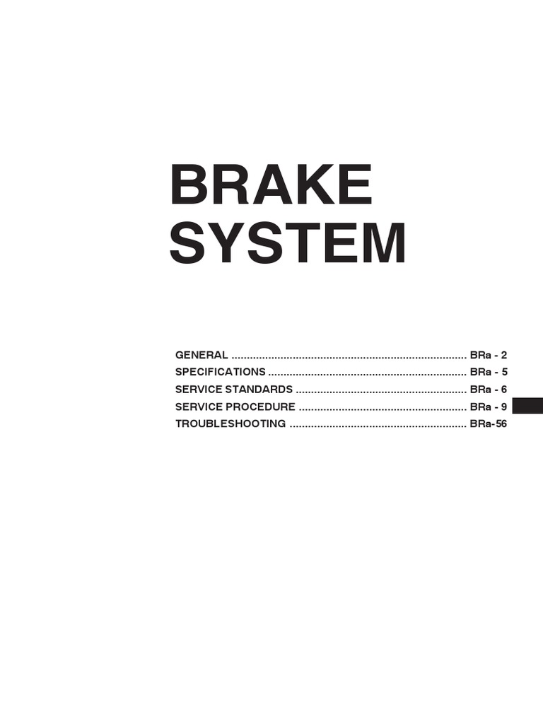 Brake System Service and Specifications | PDF | Brake | Vehicles