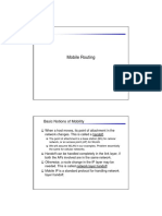 Mobile Routing: Basic Notions of Mobility