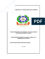 Monografia de Inspecciones de Seguridad y Salud en El Trabajo en Las Dependencias Del Ejercito