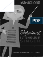 Professional Buttonholer Manual