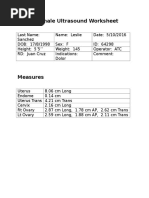 Prostatic Ultrasound Worksheet | PDF