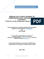 Memoire Sur Les Competences FAD Mars 09