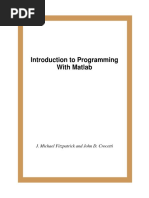 Introduction To Programming With Matlab