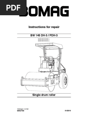 Bomag Bw145dh 3 Pdh 3 Service Manual Pdf Pump Valve