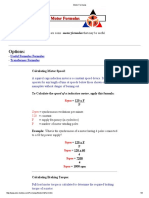 Motor Formulas