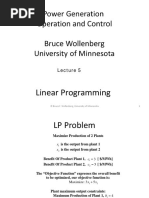 Lecture 5 Linear Programming