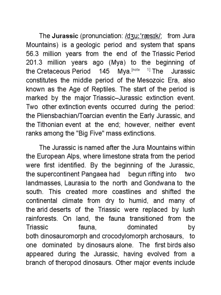 Overview of the Jurassic Period | PDF