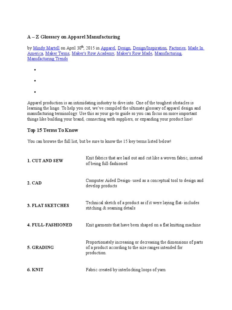 APPAREL DICTIONARY DEFINITION visual data 3