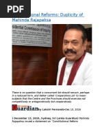 Constitutional Reforms