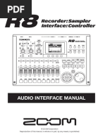 Audio Interface Manual: © ZOOM Corporation Reproduction of This Manual, in Whole or in Part, by Any Means, Is Prohibited