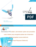 Slide Panduan SPSE Versi 4 User Admin PPE (Ref.12.5.2015)