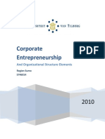 Corporate Entrepreneurship: and Organizational Structure Elements