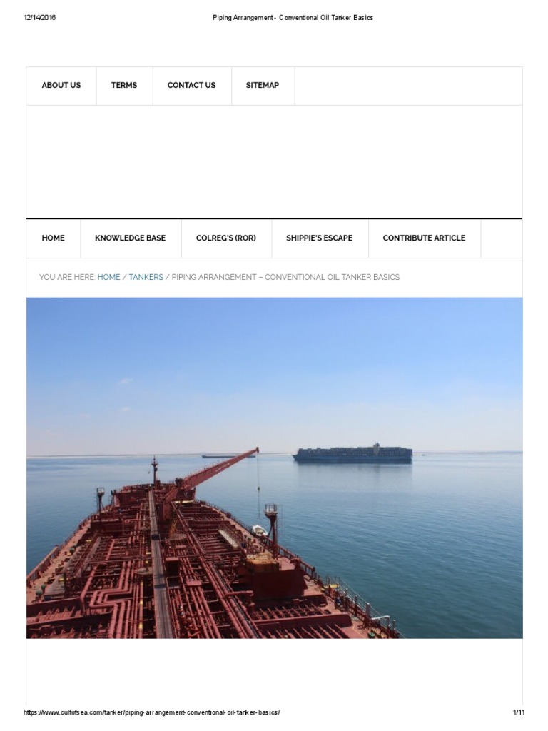 Piping Arrangement - Conventional Oil Tanker Basics | PDF | Oil Tanker ...
