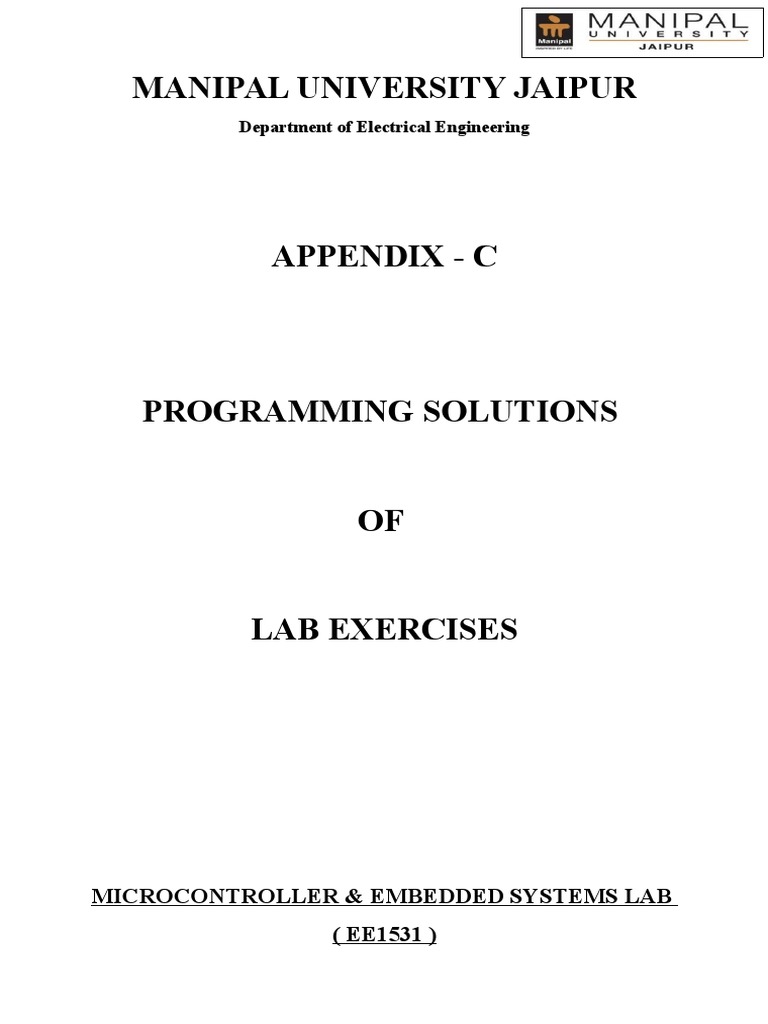 4 App C Programming Manual MES LAB EE1531 | PDF | Computer Data