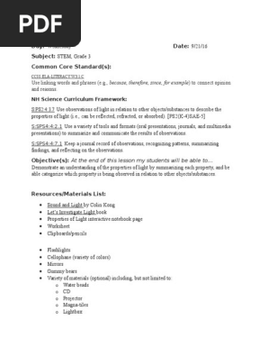 stem lesson plan