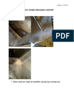 Shut Down Progress Report Raw Mill:: Patch Work On Holes of Classifier Casing Was Carried Out