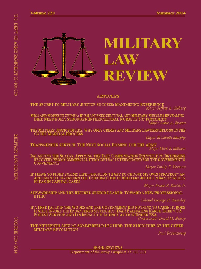 military law review 220summer2014 Judge Advocate General's Corps