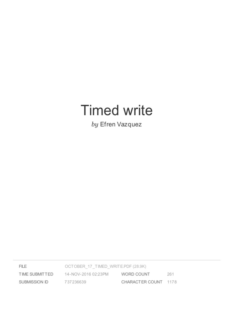 Timed Write | PDF