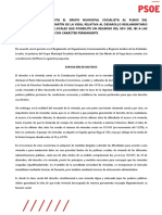 Propuesta relativa al recargo del 50% del IBI de Viviendas Desocupadas de Entidades Financieras