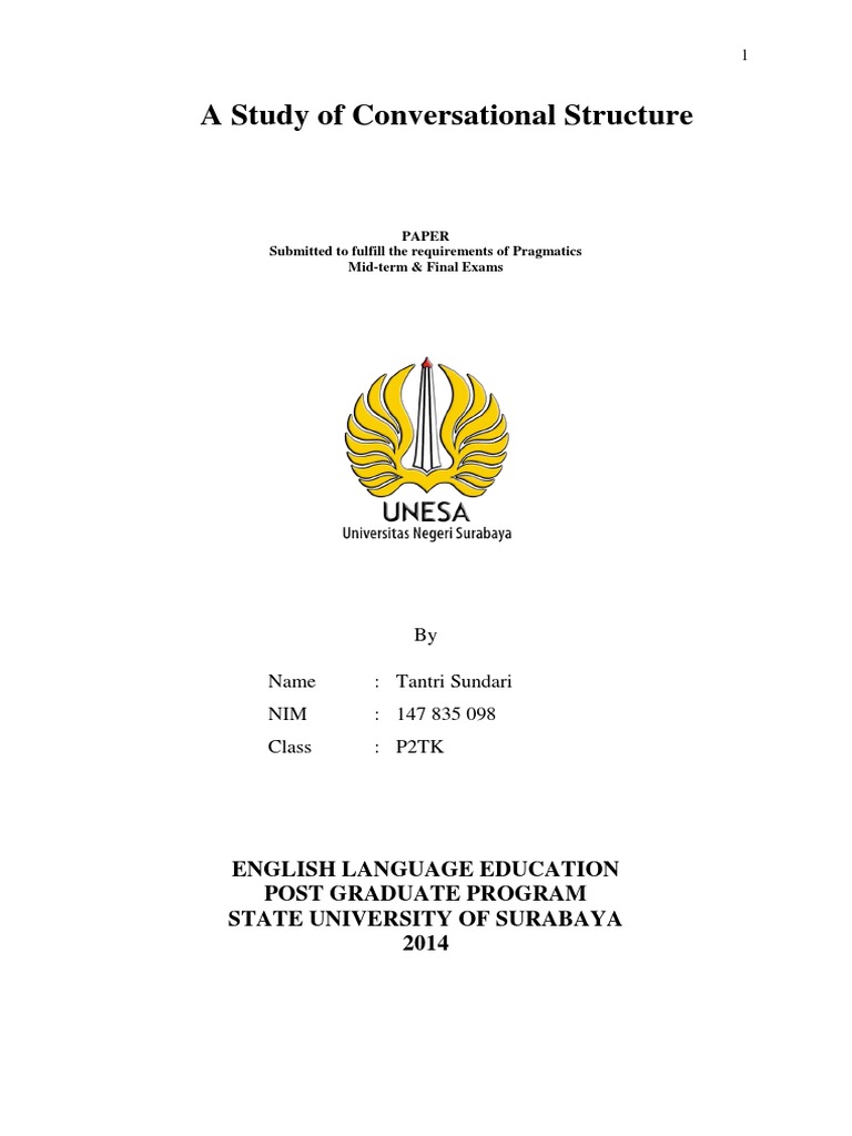 A Study of Conversational Structure PDF | PDF | Conversation | Human ...