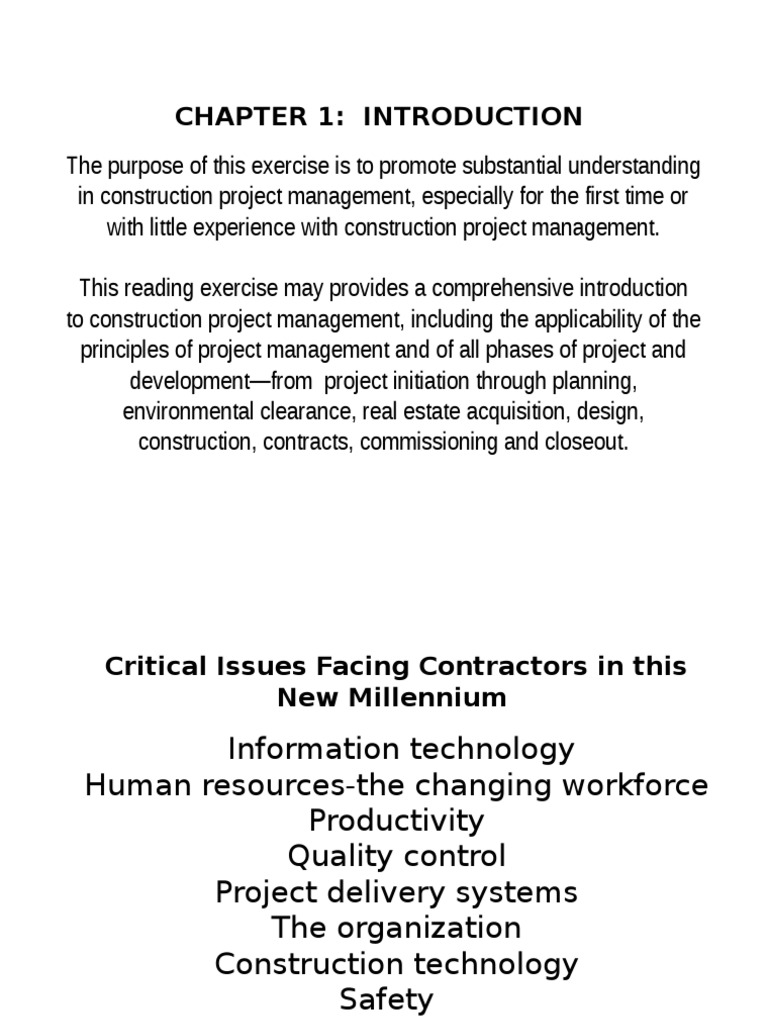 Introduction to Construction Project Management | PDF | Art