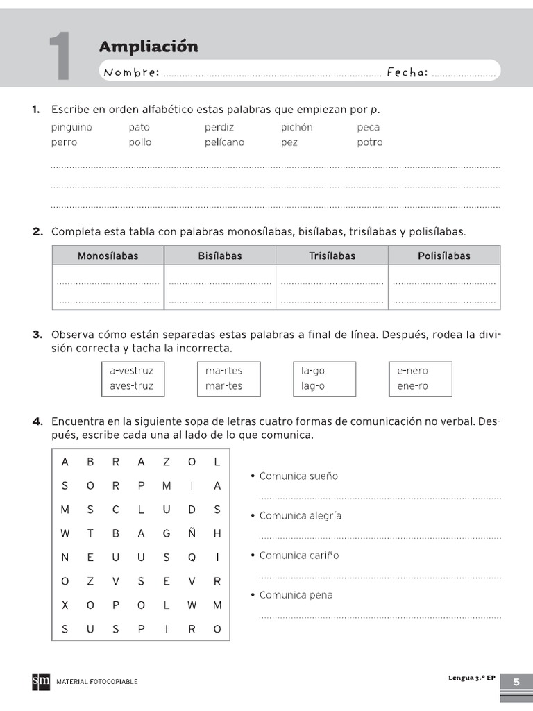3 Primaria SM Ampliacion | PDF