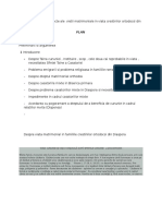 Plan - Aspecte Matrimoniale in Viata Crestinilor Ortodocsi Din Diaspora