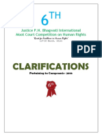 Clarifications: Justice P.N. Bhagwati International Moot Court Competition On Human Rights