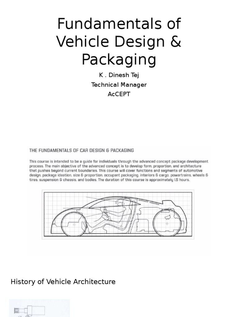 Vehicle Design and Packaging Fundamentals | PDF | Technology & Engineering