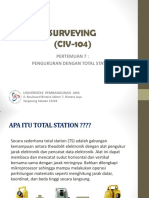 Slide CIV 104 PERTEMUAN 7 PENGUKURAN TOTAL STATION PDF