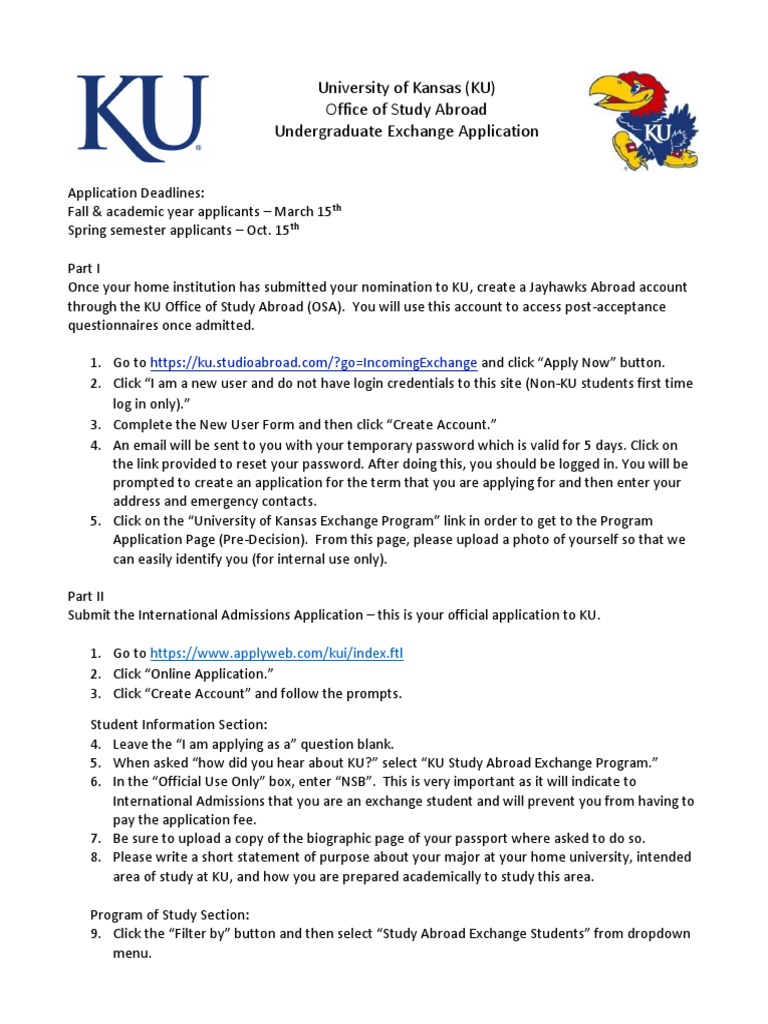 KU Exchange Student Guide | PDF | International English Language ...