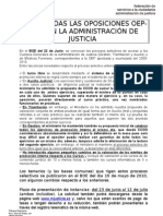 Hoja Informativa Convocatoria Oposiciones 22-6-2010