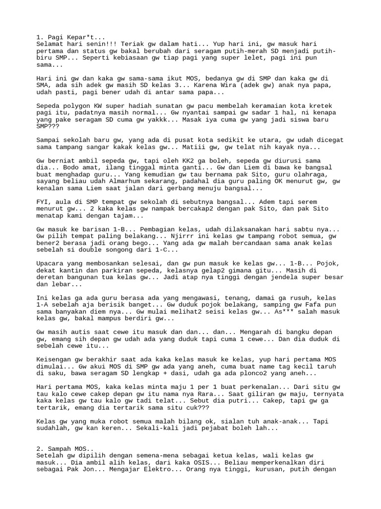 Catatan Anak Nakal Part 1 100 SFTH KASKUS