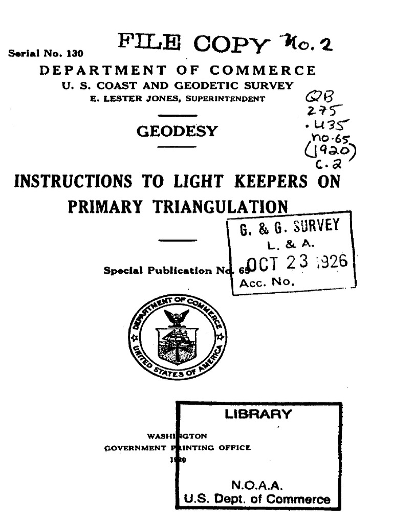Instructions Light Keepers On Geodesy PDF Battery (Electricity
