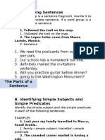 The Parts of A Sentence - Holt