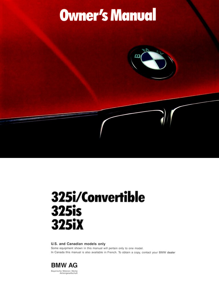 BMW E30 Owners Manual PDF | PDF