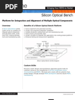 Silicon Optical Bench - Micralyne MEMS Foundry