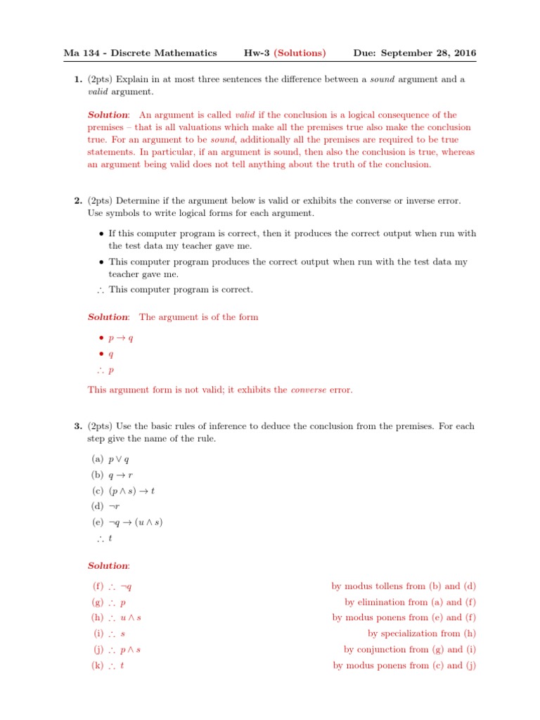 Converse and Inverse Errors Explained | PDF | Validity | Argument