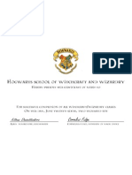 Hogwarts Certificate