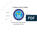 Nato'S Failure and Successes: Submitted To: Sir Hafiz Akbar Saeed Submitted By: M. Faisal Sarwar Class: BBA V-A Evening