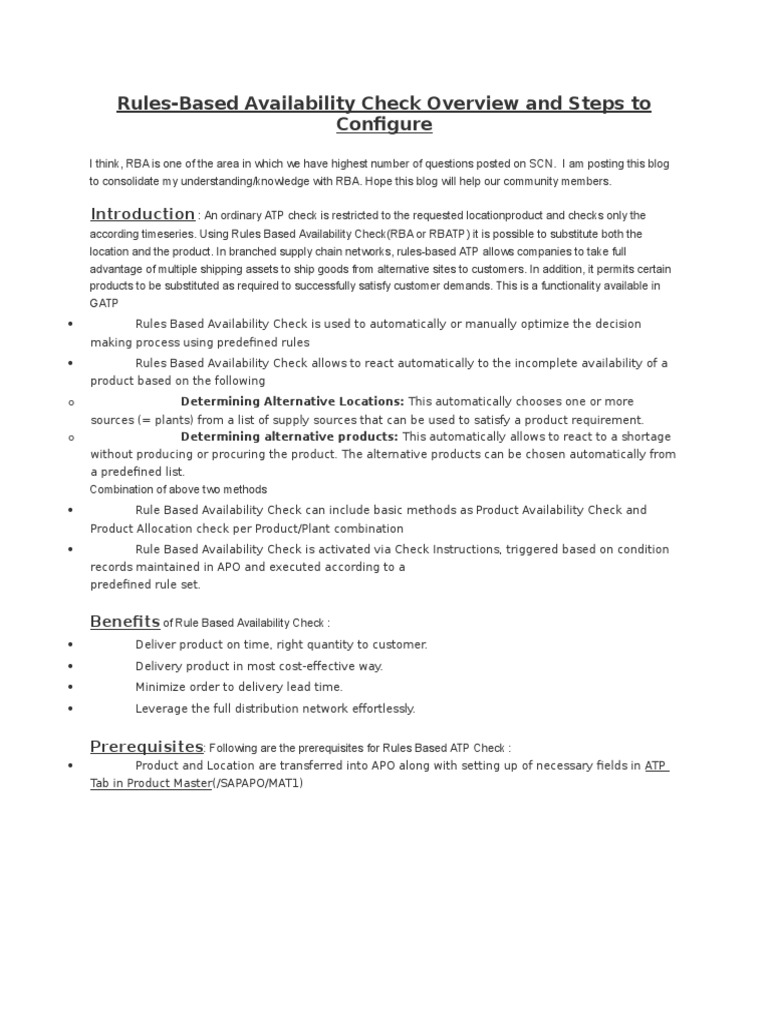 RBA Configuration and Guidelines | PDF | Parameter (Computer ...