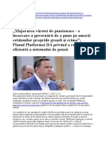 Majorarea Varstei de Pensionare - o Incercare a Guvernarii de a Pune Pe Umerii Cetatenilor Propriile Greseli Si Crime