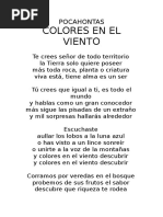 Colores En El Viento Pocahontas
