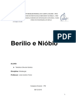 Berilio e Niobio