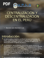 Centralización y Descentralización en El Perú (1)