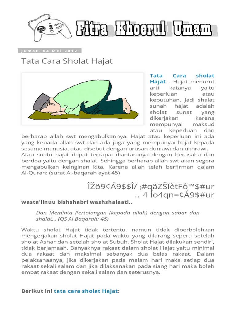 Tata Cara Sholat Hajat Html Pdf