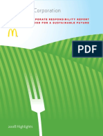 McDonald's - Worldwide Corporate Responsibility Report - Responsible Food For A Sustainable Future (2008) PDF