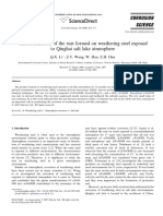 Characterization of The Rust Formed On Weathering Steel Exposed To Qinghai Salt Lake Atmosphere