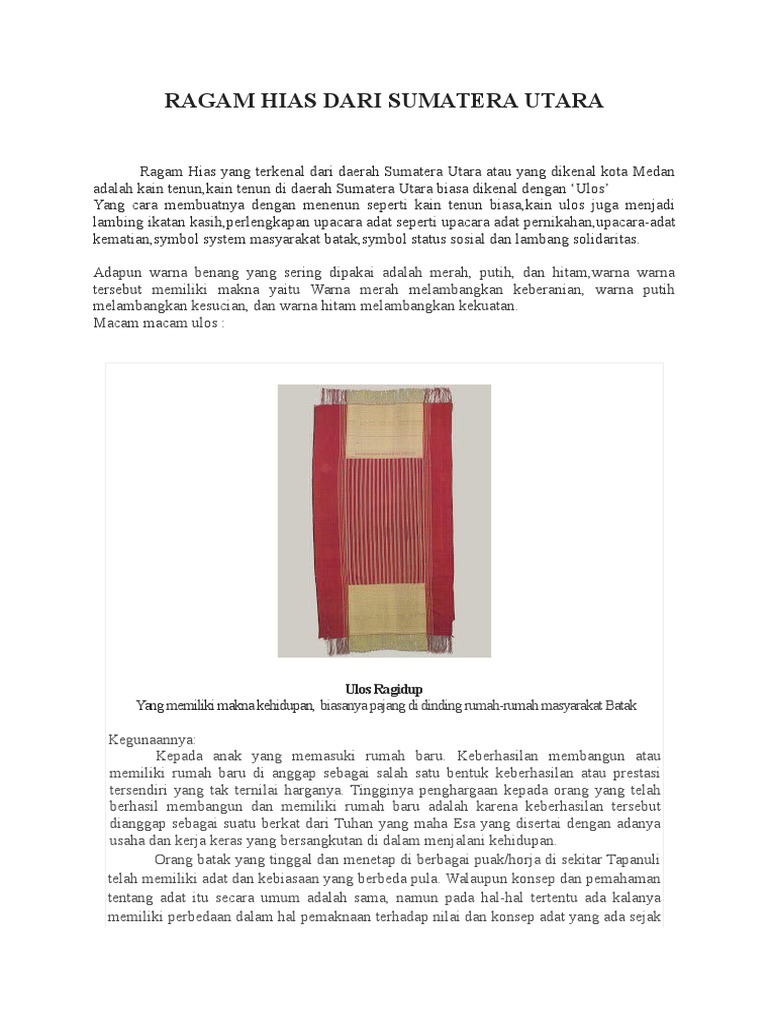 Ragam Hias Dari Sumatera Utara Ragam Hias Dari Sumatera Utara